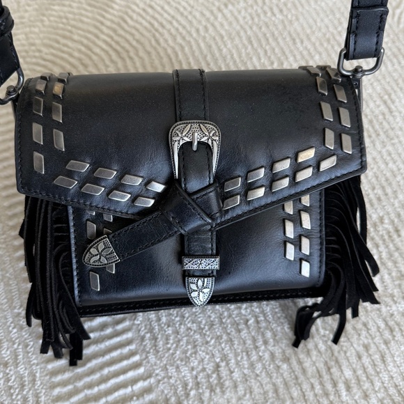 Zara Crossbody Bag with Suede Fringe - Picture 4 of 9